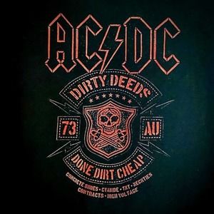 ac/dc // dirty deeds 1973 tee tshirt